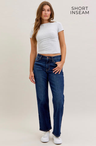 Judy Blue - Anna Mid Rise Straight Leg Denim