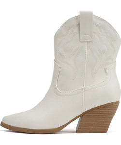Blazing Booties - White Leather