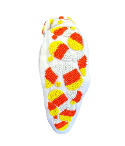 Sequin Candy Corn Headband - White