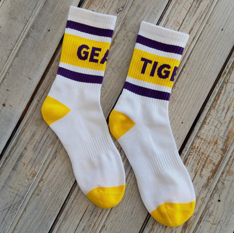 Geaux Tigers Varsity Sock