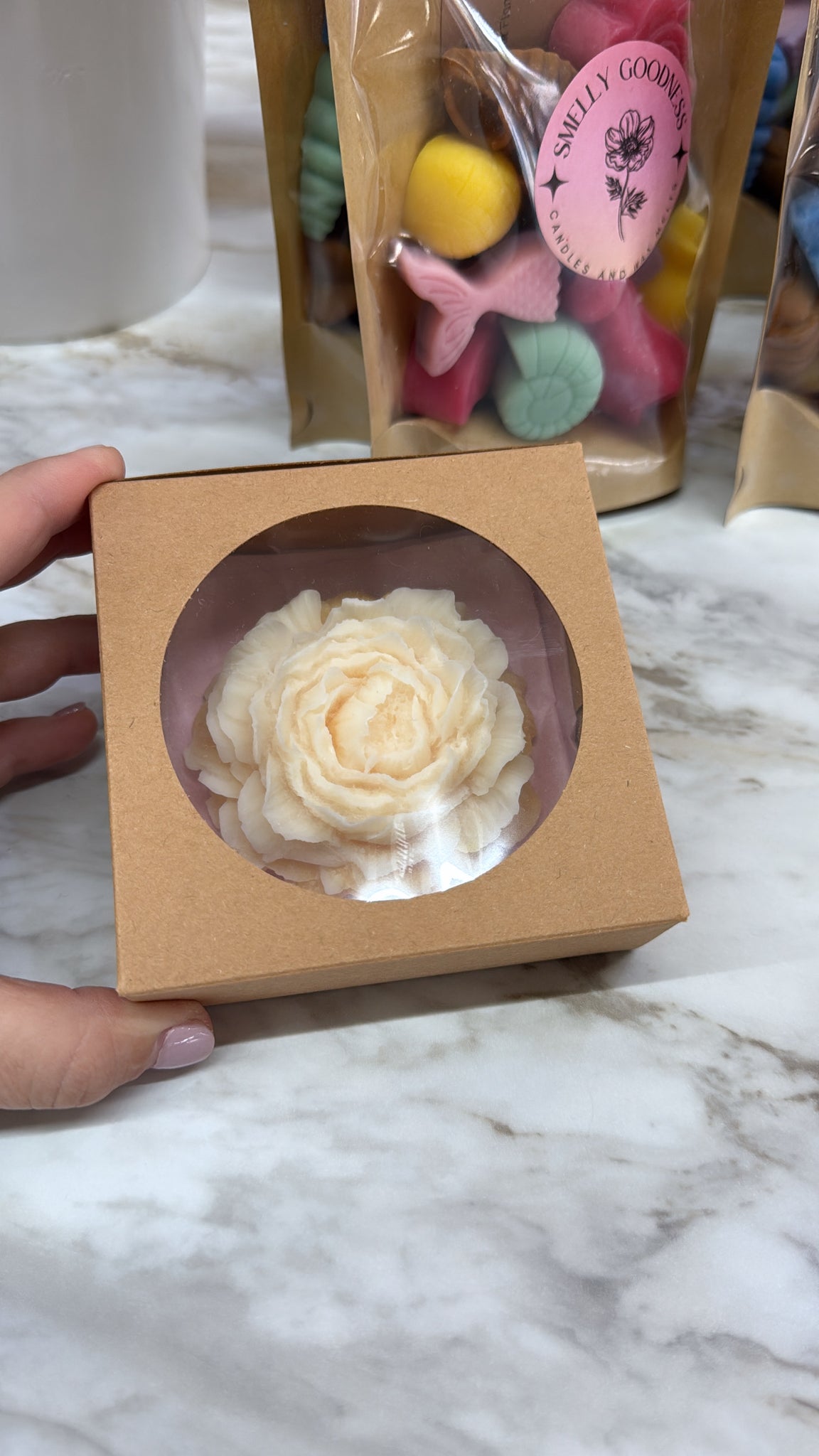 Smelly Goodness - Large Flower Wax Melt - Persimmon Citron