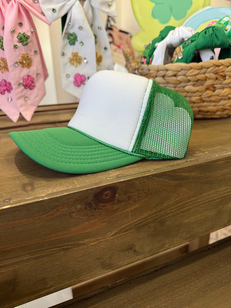 Otto Blank Trucker Hats - Green/White