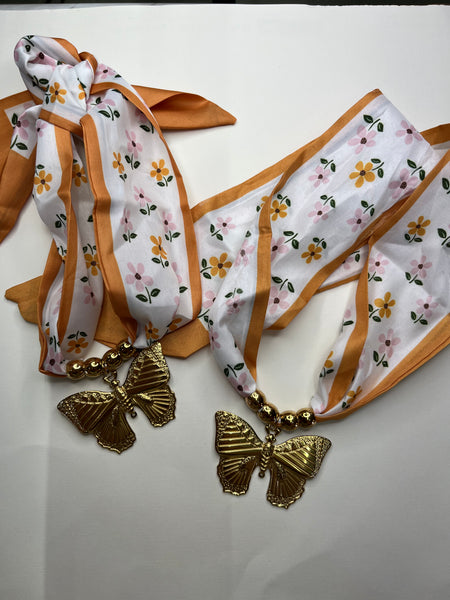 Butterfly Scarf Necklace