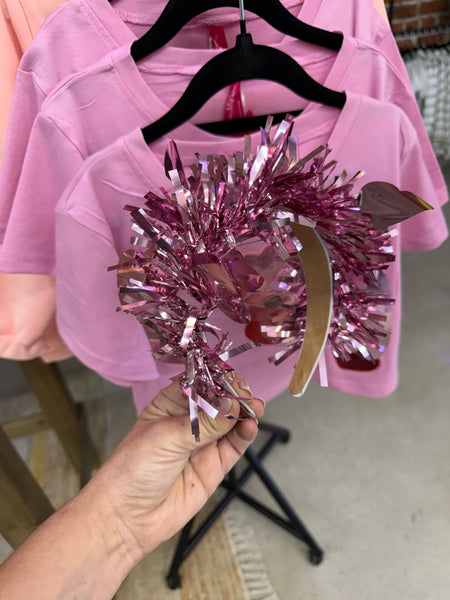 Valentine’s Tinsel Headband