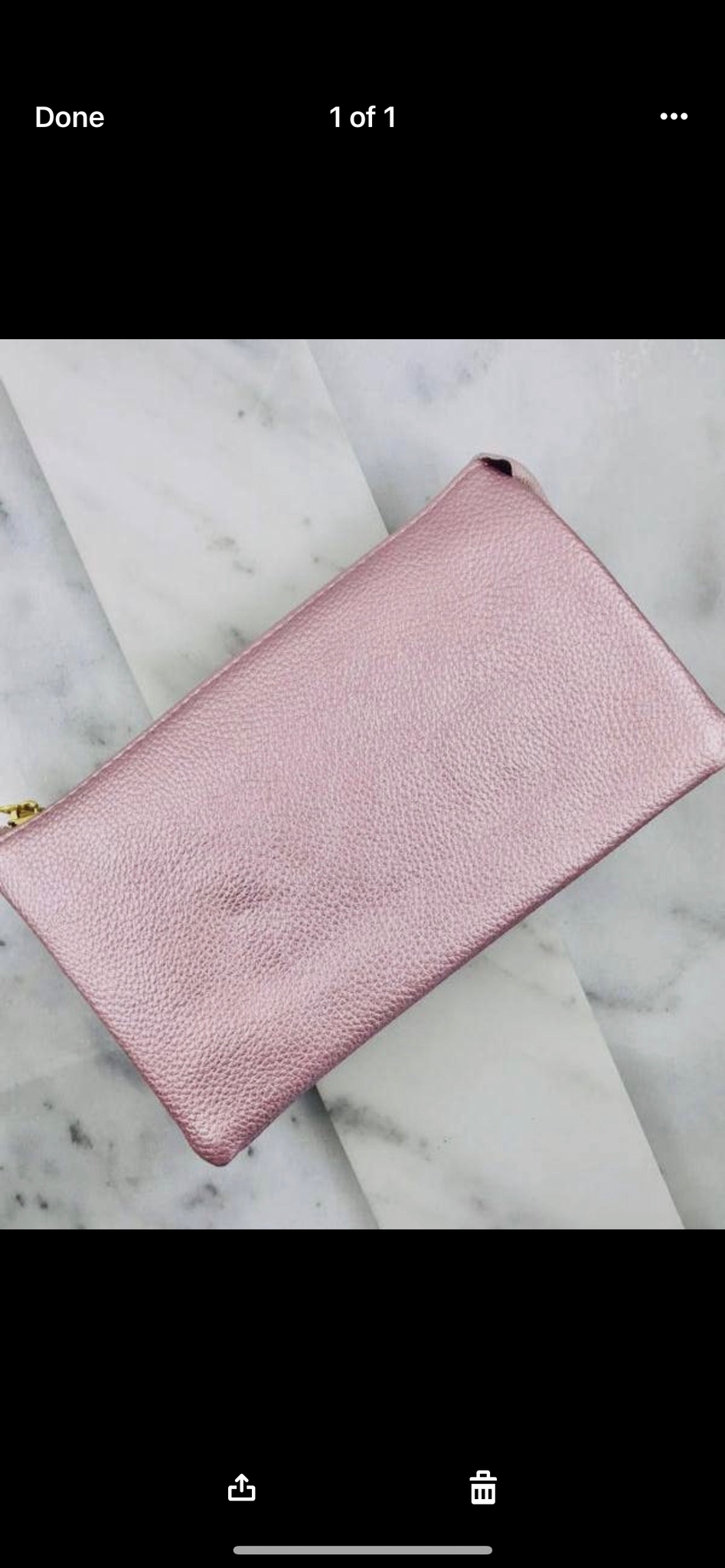 Liz Crossbody Bag - Metallic Blush