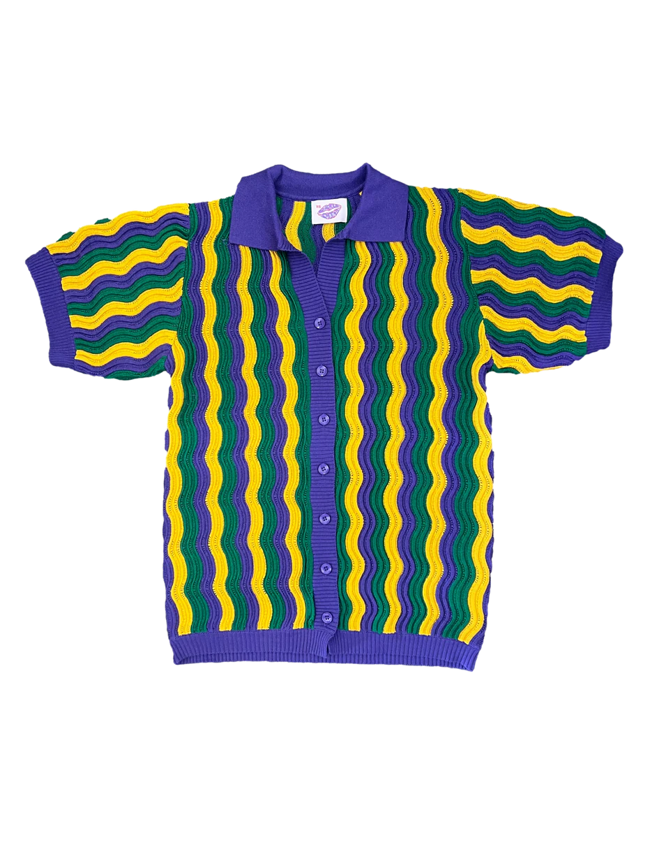 Sparkle City - Mardi Gras Groovy Knit Shirt