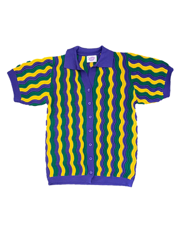 Sparkle City - Mardi Gras Groovy Knit Shirt