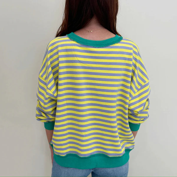 Nolaverse - Mardi Pastel Stripe Crewneck