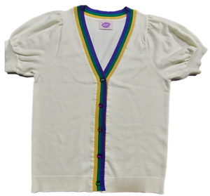 Sparkle City - Short Sleeve Mardi Gras Cardigan