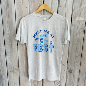 Meet Me At Fest Unisex Tee - Heather White