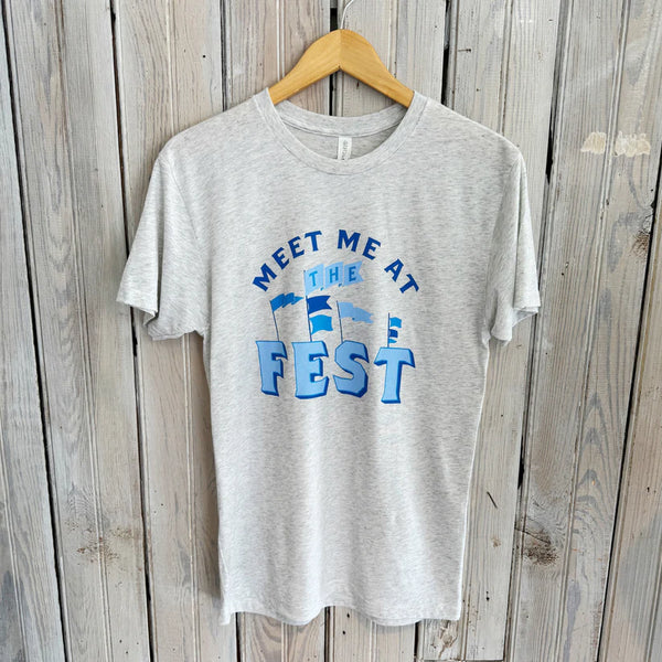 Meet Me At Fest Unisex Tee - Heather White