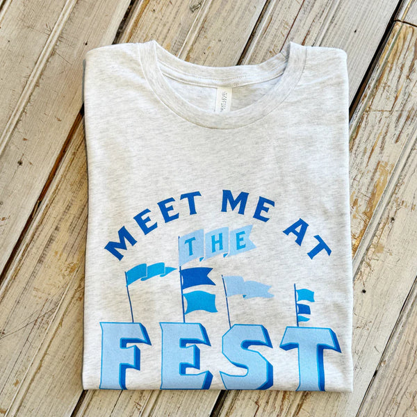 Meet Me At Fest Unisex Tee - Heather White