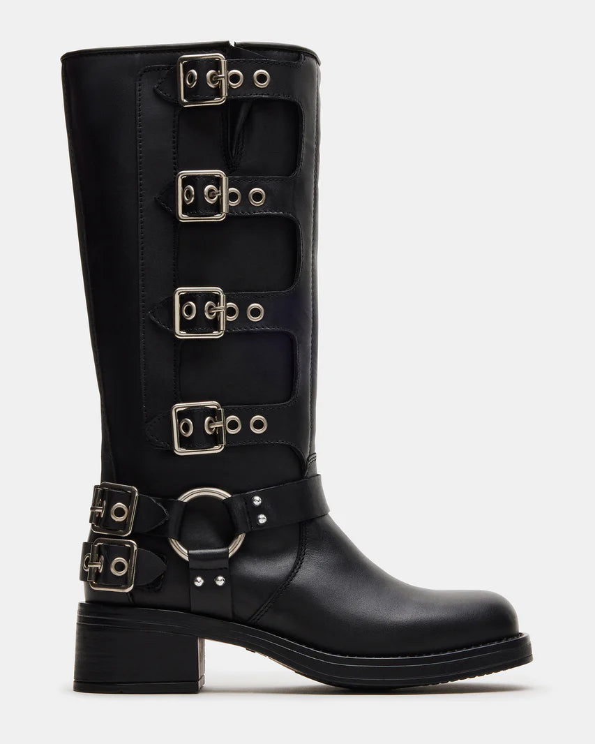 Steve Madden - Rocky Leather Boots - Black