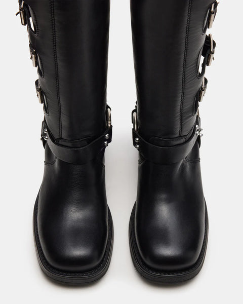 Steve Madden - Rocky Leather Boots - Black