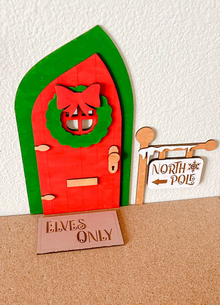 Kids' Christmas DIY Elf Magic Door Painting Kit - Elf Secret Door