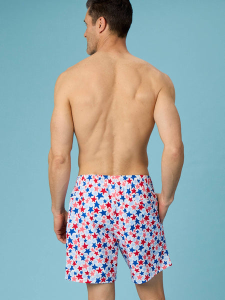 Men's Star-Spangled Swim Trunks