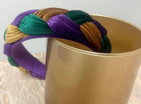 Brantley Cecilia - Mardi Gras Velvet Braid Headband