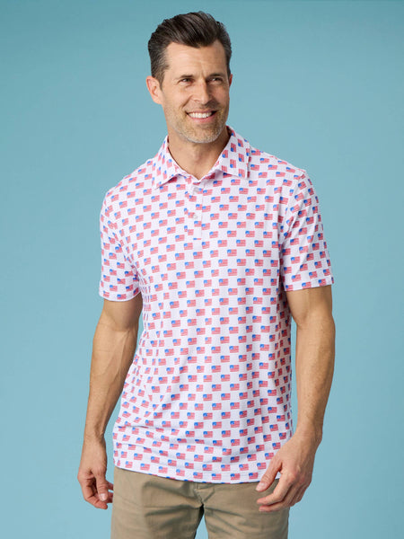 Men’s Freedom Flags Performance Polo
