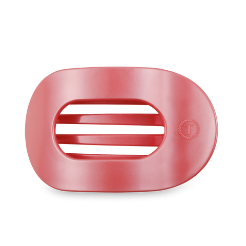 TELETIES - Round Flat Hair Clip - Calming Coral - Large