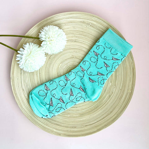 Teacher Socks - Cute Paper Airplane Socks