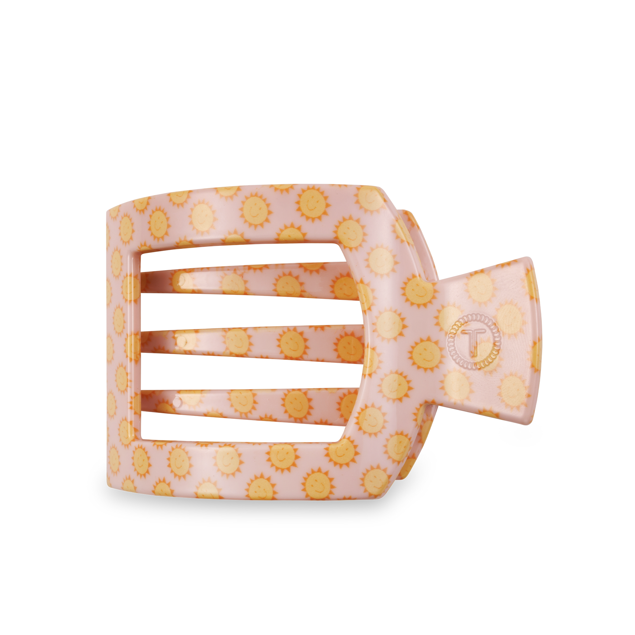 TELETIES - Square Flat Hair Clip - Sunny Days Ahead - Large