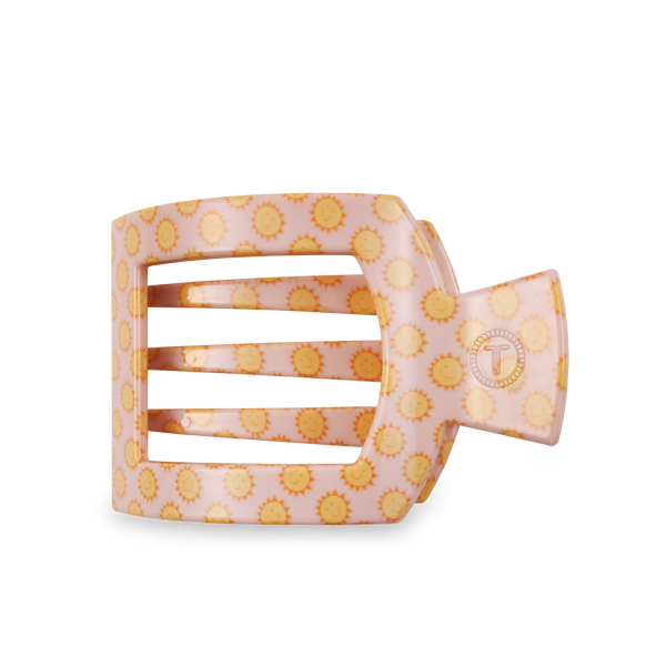 TELETIES - Square Flat Hair Clip - Sunny Days Ahead - Large