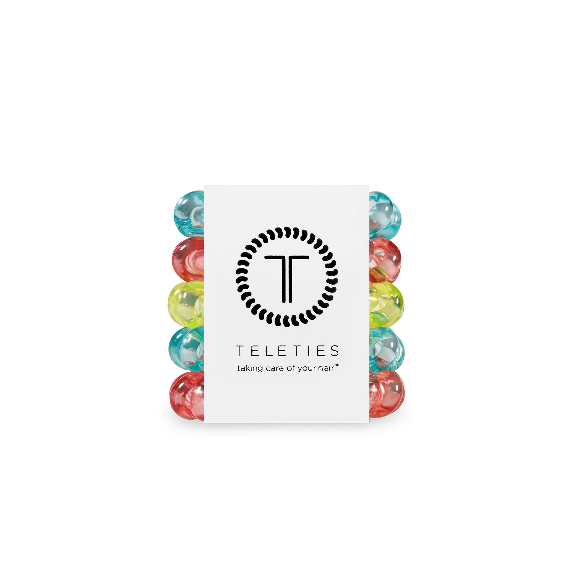 TELETIES - Spiral Hair Coils - Summer Brights Hair Ties - Tiny