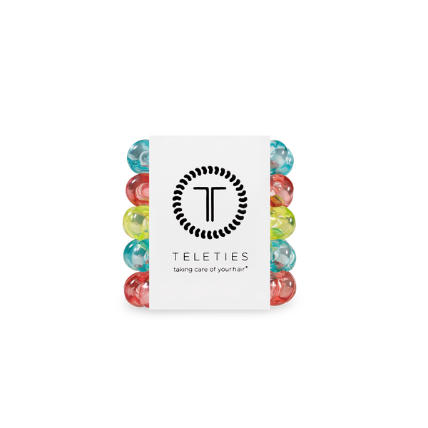 TELETIES - Spiral Hair Coils - Summer Brights Hair Ties - Tiny