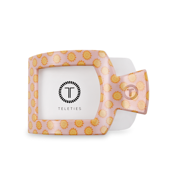 TELETIES - Square Flat Hair Clip - Sunny Days Ahead - Large