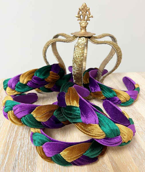 Brantley Cecilia - Mardi Gras Velvet Braid Headband