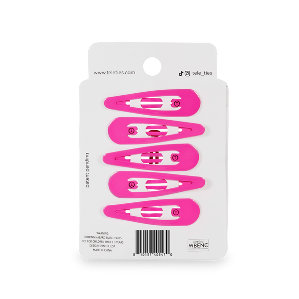 TELETIES - Snap Clip - Tropical Punch - 6 Count
