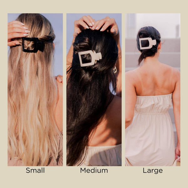TELETIES - Flat Square Hair Clip - Summer Sky - Large
