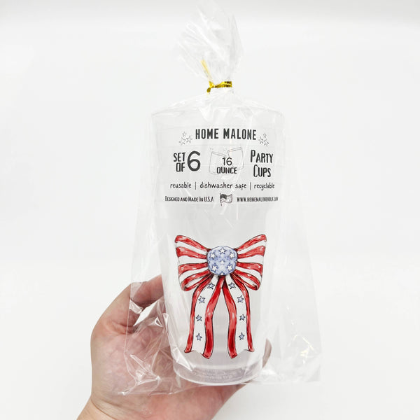 Patriotic Bow Party Cup Set