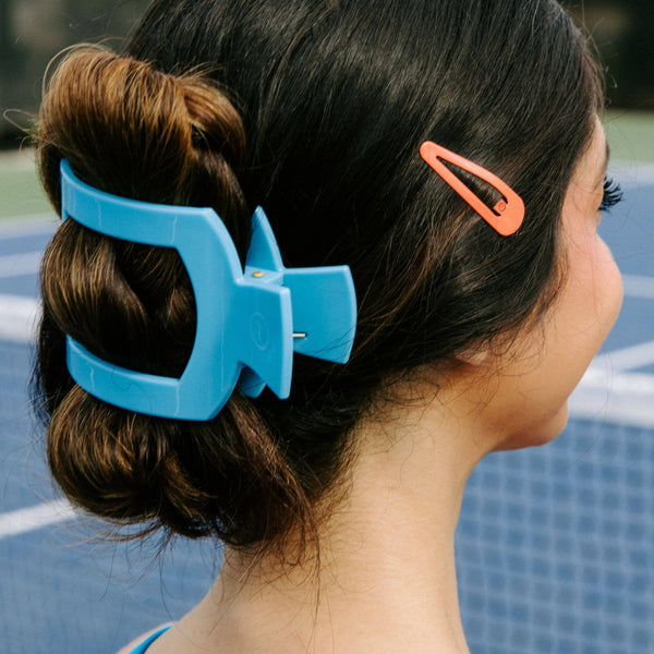 TELETIES - Flat Square Hair Clip - Summer Sky - Large
