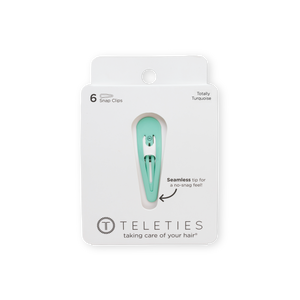 TELETIES - Snap Clip - Totally Turquoise - 6 Count