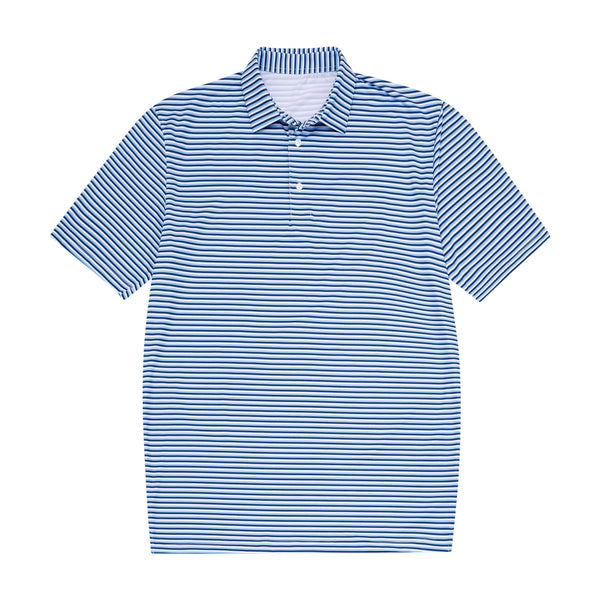 Meripex - Navy Blue Stripe Polo