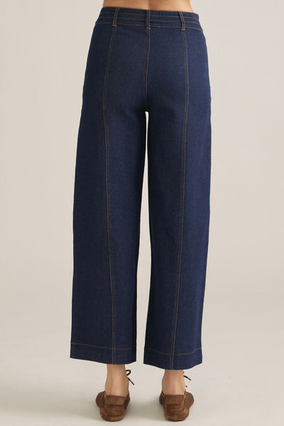 Sterling Wide Leg Denim Jeans - Dark