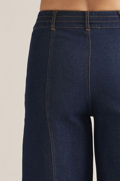 Sterling Wide Leg Denim Jeans - Dark