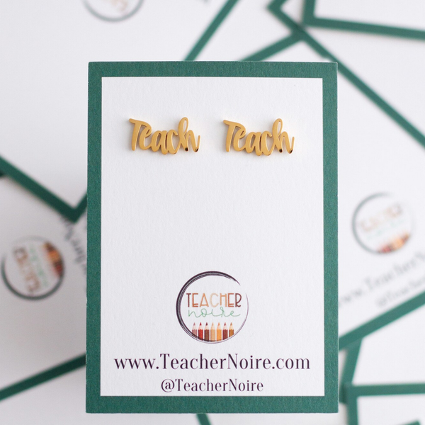 TEACH Earrings - Gold