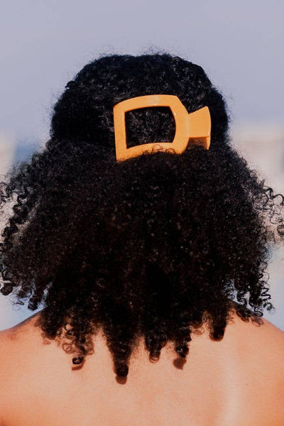 TELETIES - Square Flat Hair Clip - Mango for it! - Medium
