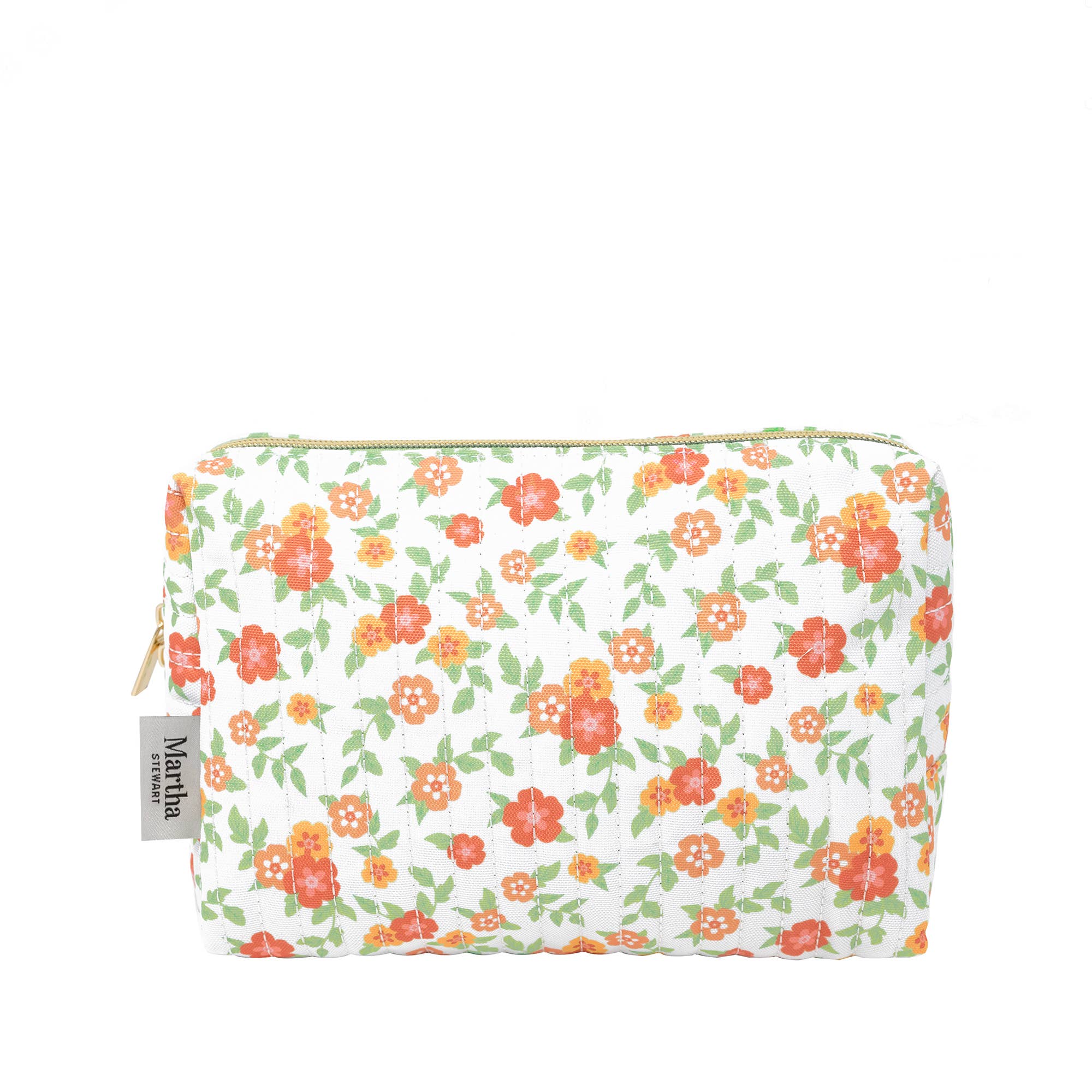Quilted Pouch - Floral Cloud Dancer